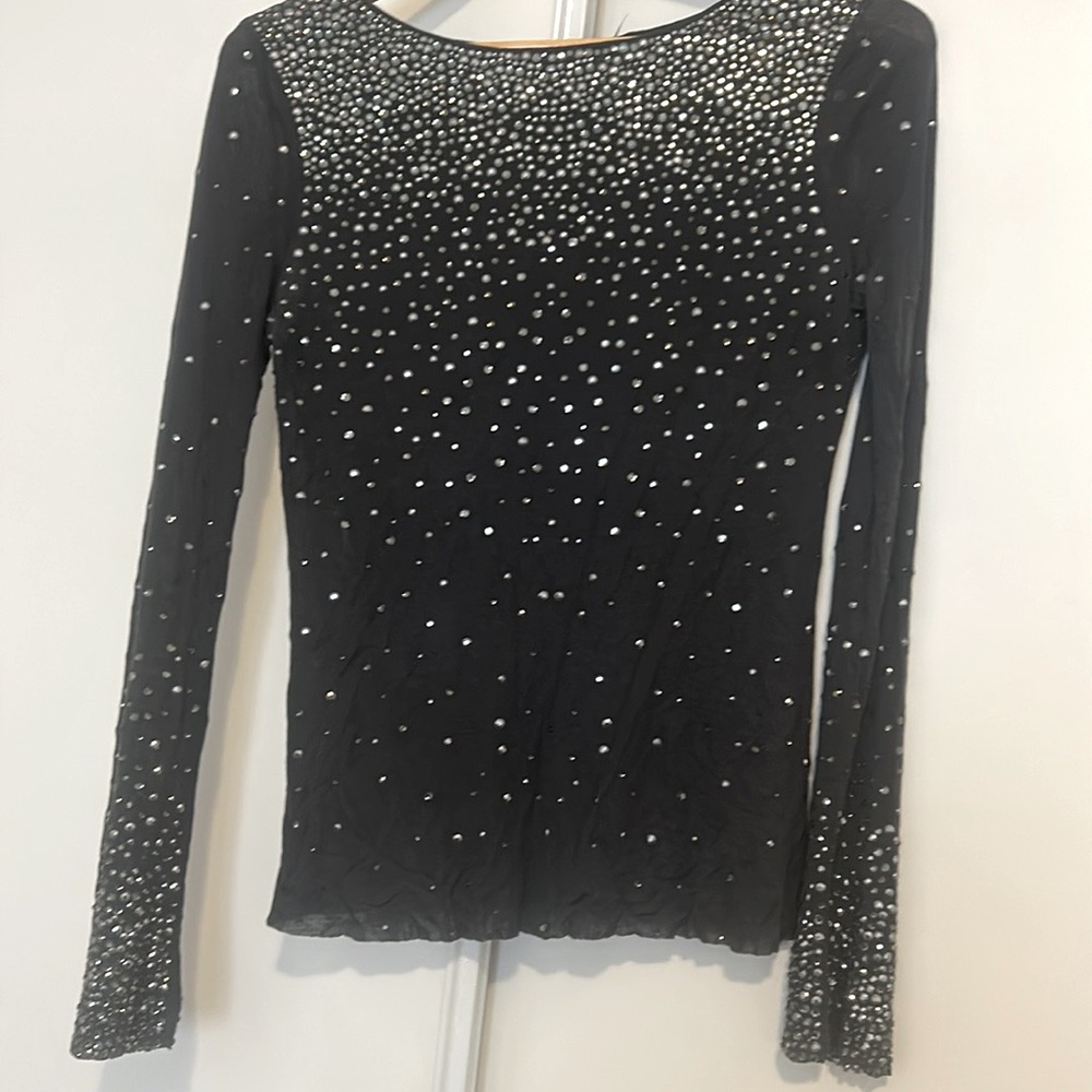 Alice and Olivia embellished sparkling top